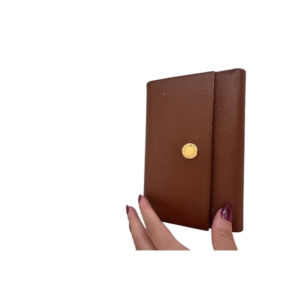 BULGARI Tan Camel Leather Snap Closure Wallet - Picture 4 of 12